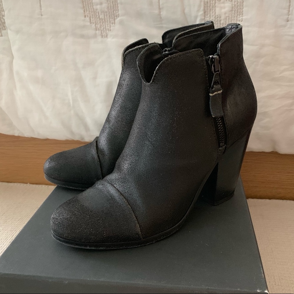 Rag & Bone Margot Booties Distressed Leather